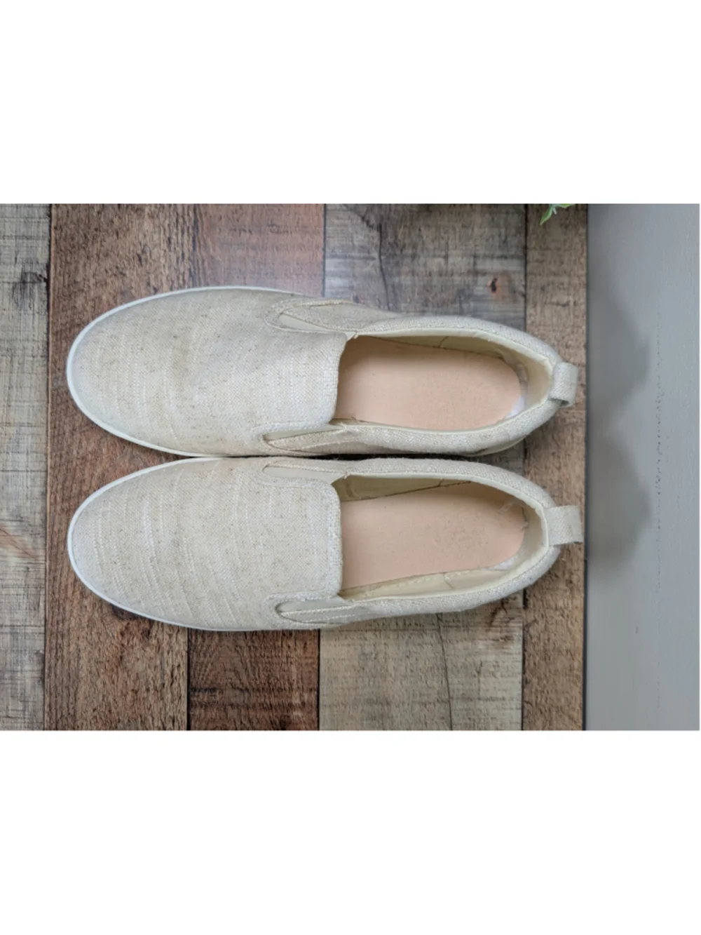 Taos 9.5 Dandy Natural Hemp Slip On Flats Shoes Lightweight Sneakers Cream Beige